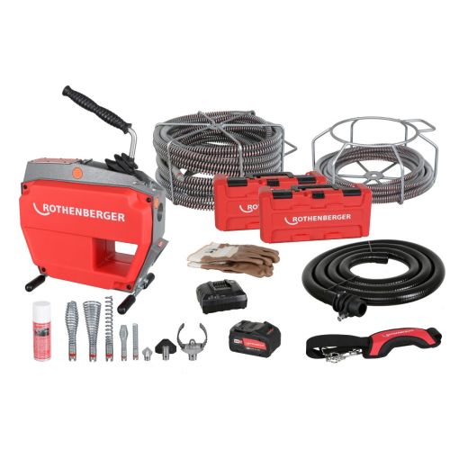 Déboucheur R600 VarioClean 18 V + batterie 8 Ah + chargeur + accessoires ROTHENBERGER 1000003346 photo du produit