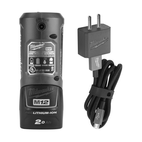 Chargeur 12V M12 TC avec câble USB - MILWAUKEE TOOL - 4932459450 pas cher Secondaire 2 L