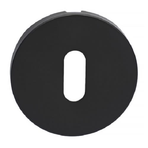 Paire de rosaces JADE Slim en inox clé L ronde noire HERACLES B-INOX-SL06N photo du produit