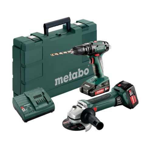 Pack de 2 outils 18 V (SB18 + W18LTX 125) + 1 batterie 2 Ah + 1 batterie 4 Ah + chargeur +  2 coffrets METABOX METABO 685089000 photo du produit