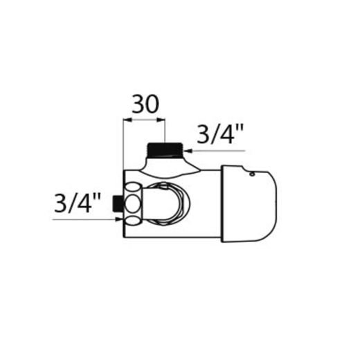 Mitigeur de douche temporis&eacute; apparent TEMPOMIX monocommande - DELABIE - 790874 pas cher Secondaire 1 L