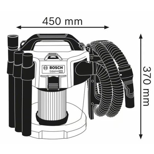 Aspirateur 18V GAS18V-10L + 2 batteries Procore 4Ah + chargeur + accessoires BOSCH photo du produit Secondaire 4 L