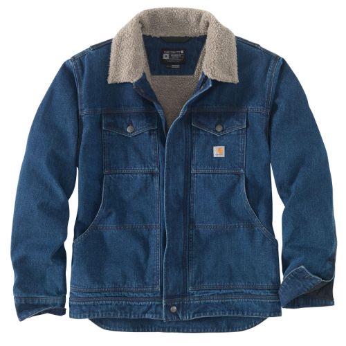 Veste Denim Sherpa relaxed fit bleu TS - CARHARTT - S1105478H87S pas cher