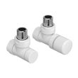 Kit robinetterie thermostatisable équerre blanc 1/2'' - ACOVA - 991361 pas cher