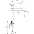 Mitigeur à bec haut orientable avec cartouche céramique DELABIE 2564T2 photo du produit Secondaire 1 S