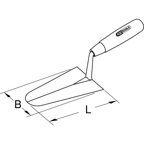 Truelle langue de chat lame acier manche bois 140mm – KS TOOLS - 144.0132 pas cher Secondaire 1 L