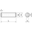 Vis à métaux sans-tête hexagonale creuse bout cuvette A4 DIN 916 8X20 boîte de 100 - ACTON - 642078X20 pas cher Secondaire 2 S