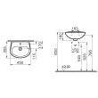 Lave mains blanc NORMUS 450x355 VITRA 5078L003-1029 photo du produit Secondaire 1 S