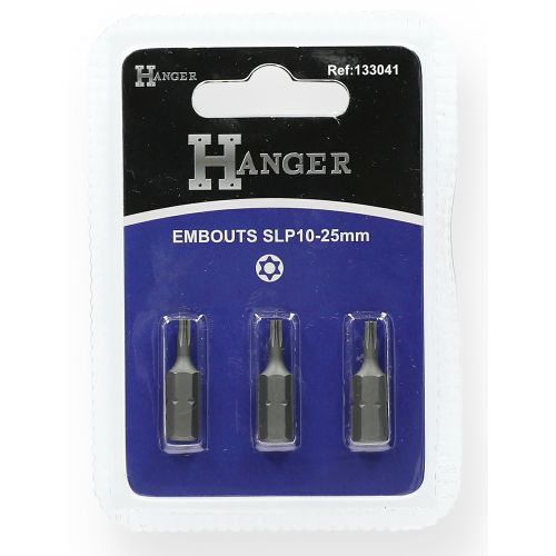 Carte de 3 embouts &eacute;toile perc&eacute;e TTX27 longueur 25 mm HANGER 133045 photo du produit Secondaire 3 L