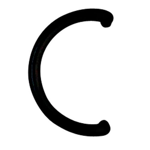 Poign&eacute;e demi-lune 1863 30/200 finition Noir - DUVAL - 182550 pas cher