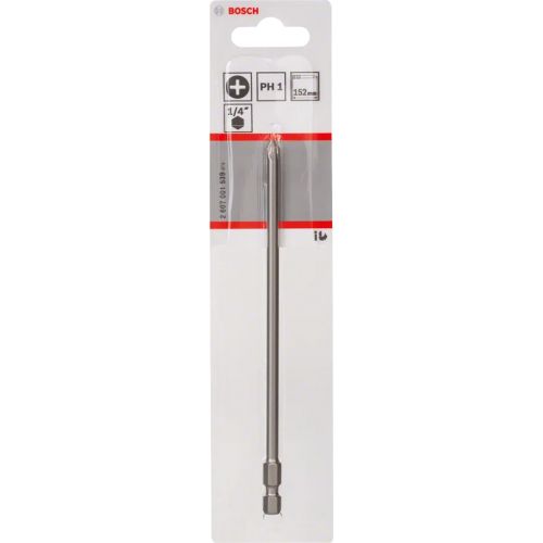 Embout de vissage qualité extra-dure queue six pans mâle 1/4'' PH1 152 mm - BOSCH - 2607001539 pas cher Secondaire 1 L
