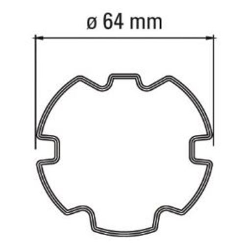 Adaptateur cannel&eacute; pour tube ZF 64 FAAC 132266 photo du produit Principale L