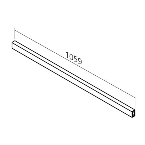 Tube façade transversal pour MRIVOBOX tiroir E BLUM TUB47120BLS photo du produit Secondaire 1 L