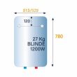Chauffe-eau électrique blindé vertical mural 150 L THERMOR 271072 photo du produit Secondaire 1 S