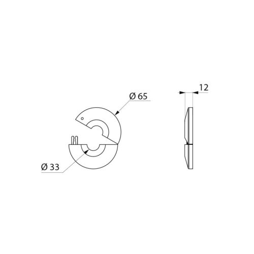 Rosaces ouvrantes chromées 2 pièces D 21/54 - DELABIE - 824021.2P pas cher Secondaire 6 L