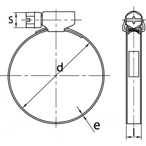 Collier de serrage bande non perforée Acton DIN3017 W1 NP9 - NP9 40-60 photo du produit Secondaire 1 L