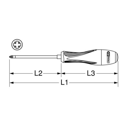 Tournevis ULTIMATEPLUS extra long PZ0 300 mm KS TOOLS 922.6086 photo du produit Secondaire 1 L