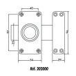 Verrou à bouton étroit VEGA cylindre de 45mm - JPM - 202000-01-0A pas cher Secondaire 1 S