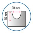 Platoir acier dentelé 280 x 115 mm U 20 x 10 MEJIX 180256 photo du produit Secondaire 1 S