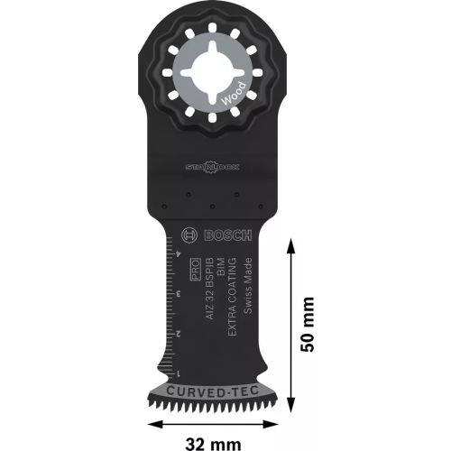 Lame pour outil multifonctions STARLOCK PRO BIM Extra bois dur AIZ 32 BSPIB 32 x 50 mm BOSCH 2608669070 photo du produit Secondaire 1 L