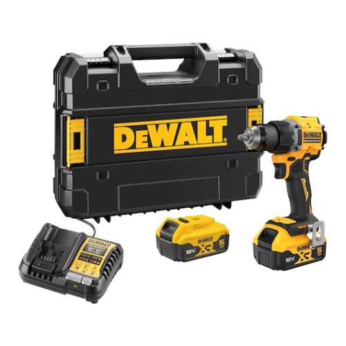 Perceuse-visseuse compacte XR 18V Brushless + 2 batteries 5Ah + chargeur avec T-STAK - DEWALT - DCD794P2T-QW pas cher