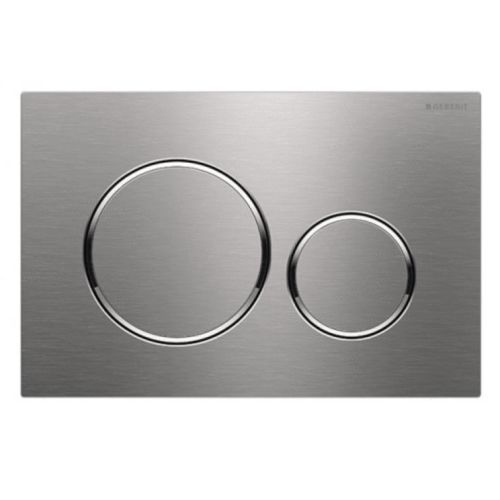 Plaque de d&eacute;clenchement double touche SIGMA 20 inox bross&eacute; - GEBERIT - 115.882.SN.1 pas cher