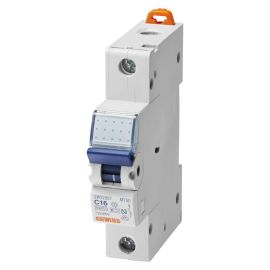 Disjoncteur magnétothermique 90 MCB Gewiss MT 60 1P courbe C 2 A 6000 A - 10 kA / 230 V 1 module - GW92002 photo du produit Principale M