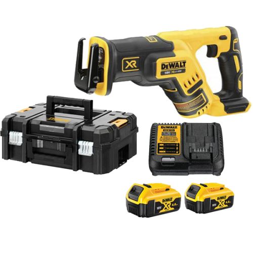 Scie sabre XR Brushless 18V + 2 batteries 4 Ah + chargeur + T-STAK II DEWALT DCS367M2 photo du produit