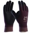 Gants de protection tricotés MAXIDRY® OIL™ rouge pourpre/noir T9 - ATG - AT056427-ZZ09AIN pas cher