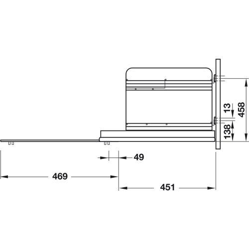 Panier de pain et bouteille 335mm gris - HAFELE - 548.02.930 pas cher Secondaire 1 L