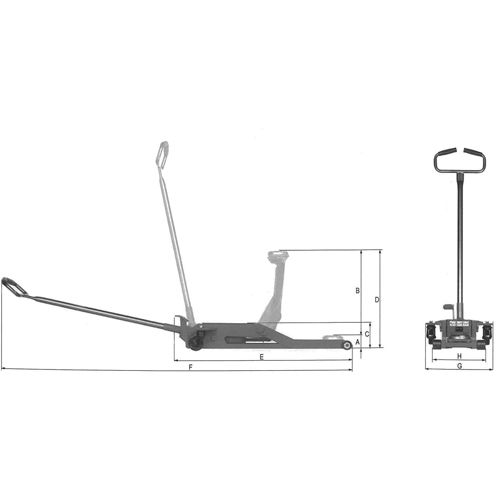 Cric extra-plat 2,5 T SAM OUTILLAGE CR-25-CP photo du produit Secondaire 1 L