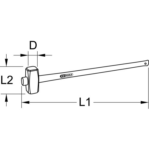 Masse couple manche tri-matière 3 kg KS TOOLS 142.6301 photo du produit Secondaire 1 L
