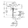 Mitigeur lavabo ESSENCE monocommande chromé taille S 28 mm GROHE 32898001 photo du produit Secondaire 1 S