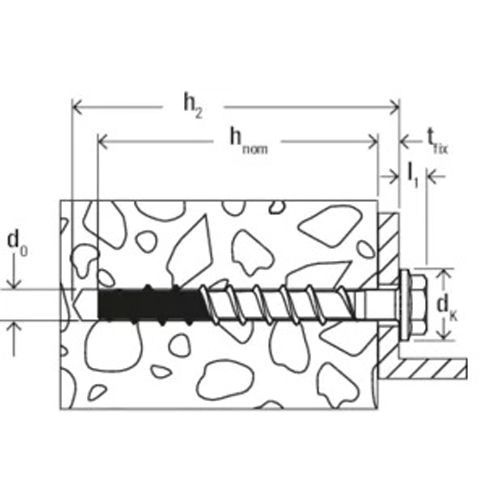 Vis b&eacute;ton UltraCut FBS II 5 US A4 Fischer - 543572 photo du produit Secondaire 3 L