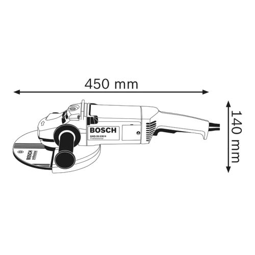 Meuleuse angulaire 2000W 230mm GWS 20-230 H Professional en boîte carton - BOSCH - 0601850L03 pas cher Secondaire 1 L