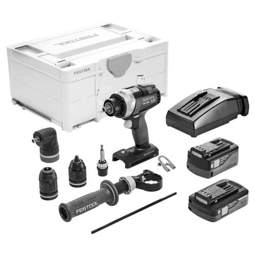 Perceuse-visseuse à percussion 18V QUADRIVE TPC 18/4 5,2/4 I-Set - FESTOOL - 577248 pas cher