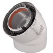 Coude 45° Rolux Sekurit gaz 80/125 mm Alu/PVC UBBINK 228501 photo du produit Secondaire 1 S