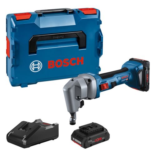 Grignoteuse 18 V GNA 18V-16 E + 2 batteries Procore 4 Ah + Chargeur en coffret L-BOXX BOSCH 0601529601 photo du produit