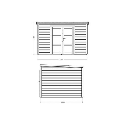 Abri de jardin en bois SHELTY+ MODERN 8,9 m² FOREST STYLE 3830 photo du produit Secondaire 3 L