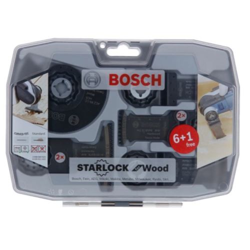 Coffret de menuiserie Starlock pour outils multi-fonctions 7 pièces BOSCH 2608664623 photo du produit Secondaire 1 L