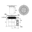 Bonde de receveur D60 + grille D85 sortie horizontale inox VALENTIN 00 575200 000 00 photo du produit