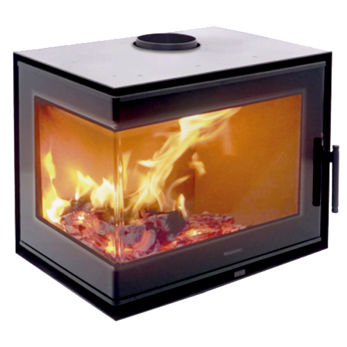PANADERO Po&ecirc;le &agrave; bois -  - Hogar IZQ Ecodesign - 5,9 kw - B&ucirc;ches 50 cm 