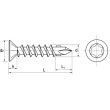 Vis autoperceuse à ailettes tête fraisée Torx 6,3x80 boîte de 100 ACTON 333416,3X80CR3 photo du produit Secondaire 3 S