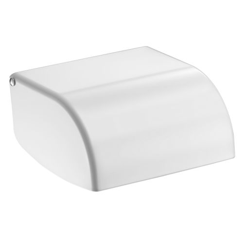 Porte-papier WC à rouleau Inox 304 époxy blanc - DELABIE - 3565 pas cher Principale L