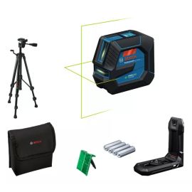Laser lignes 3,7V Bosch GLL 20-22 G Professional (sans batterie ni chargeur) + 4 piles 1,5 V LR6 AA + trépied + poche + platine - 0601065601 photo du produit Principale M
