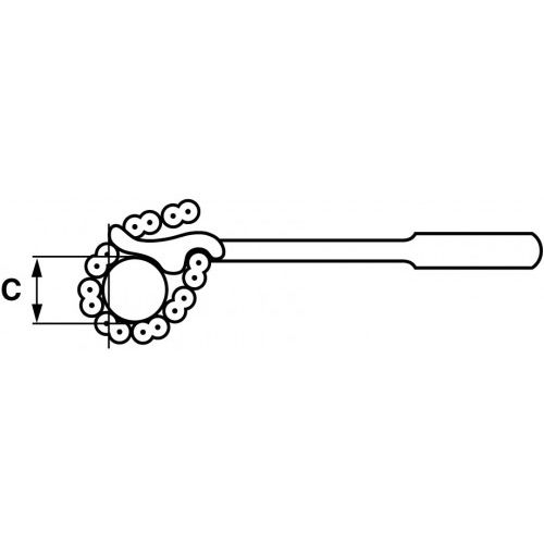 Clés serre-tubes à chaîne 12'' VL - SAM OUTILLAGE - 638-12 pas cher Secondaire 1 L