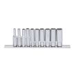 Rail de 10 douilles ULTIMATE 1/4 '' 12 pans longues 4 à 13 mm KS TOOLS 917.0630 photo du produit
