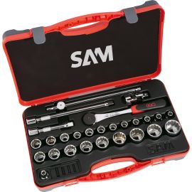 Coffret 1/2'' de 27 outils Sam outillage 12 pans en mm - 75-S27A photo du produit Principale M