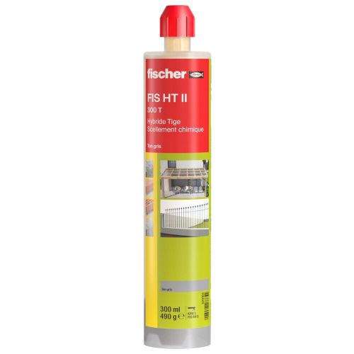 Résine hybride pour tiges filetées FIS HT II 300 T ton gris cartouche 300ml - FISCHER - 520103 pas cher