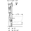 B&acirc;ti-support DUOFIX pour WC suspendu avec r&eacute;servoir &agrave; encastrer Sigma 12 cm, autoportant mod&egrave;le &eacute;troit GEBERIT 111.389.00.6 photo du produit Secondaire 1 S
